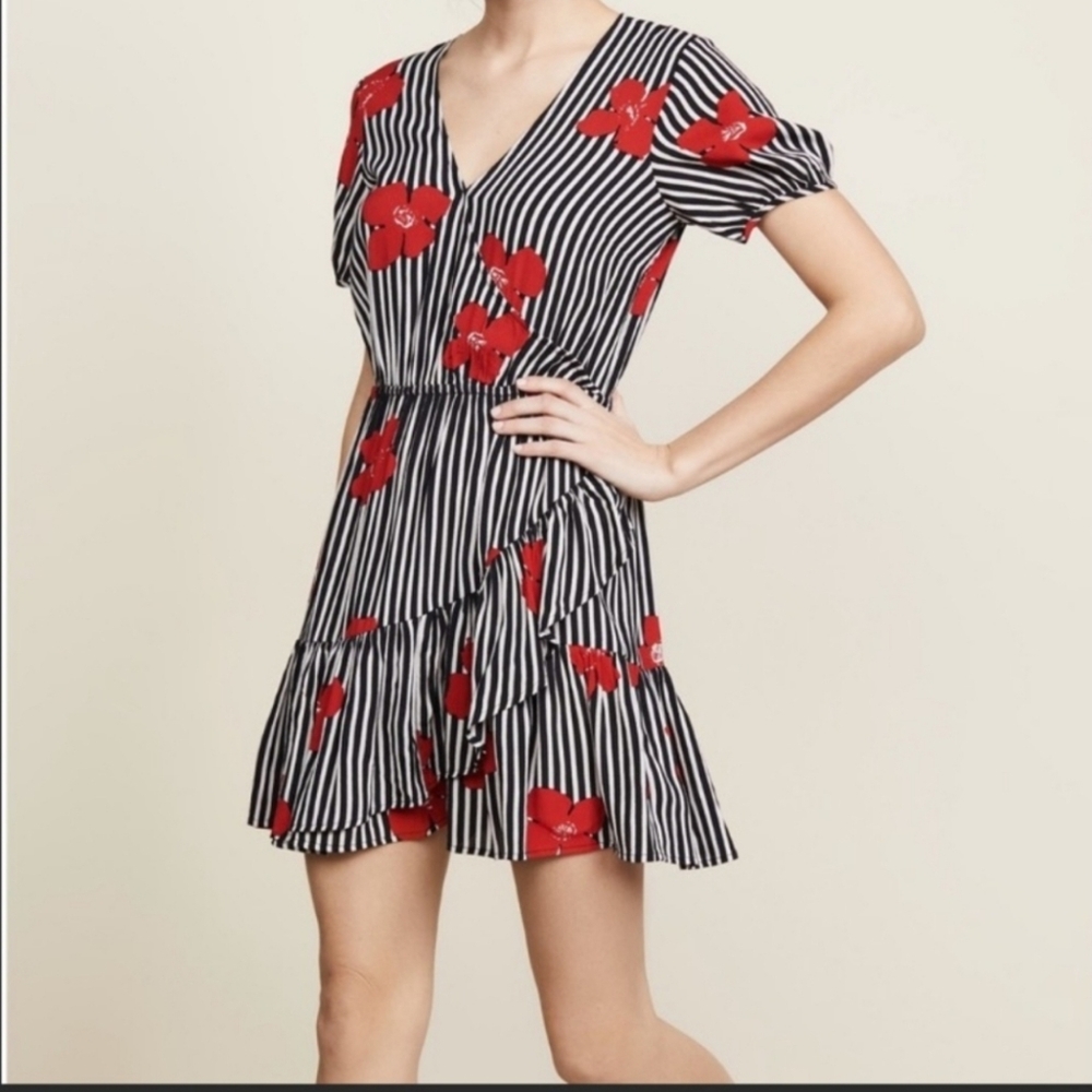 Madewell Bianca Candied Orchids Floral Mini Dress Size 0
